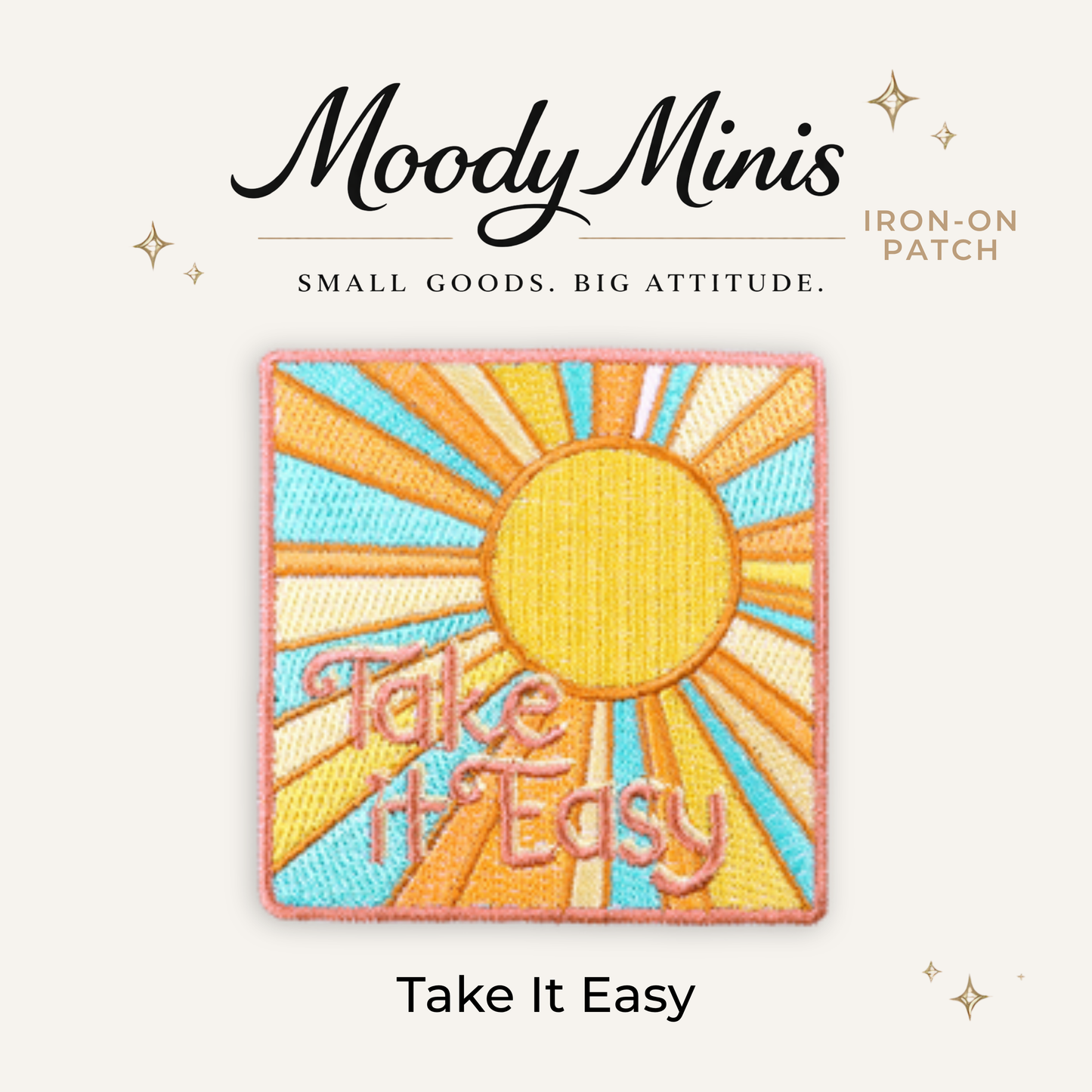 Take It Easy Embroidered Patch - RTS
