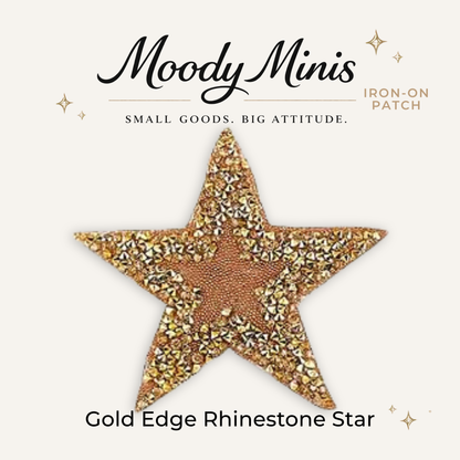 Gold Star Rhinestone Patch- RTS