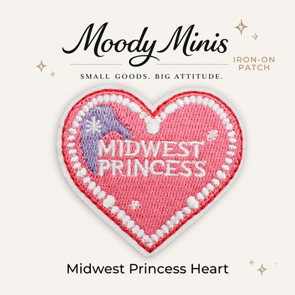 Midwest Princess Heart Embroidered Patch