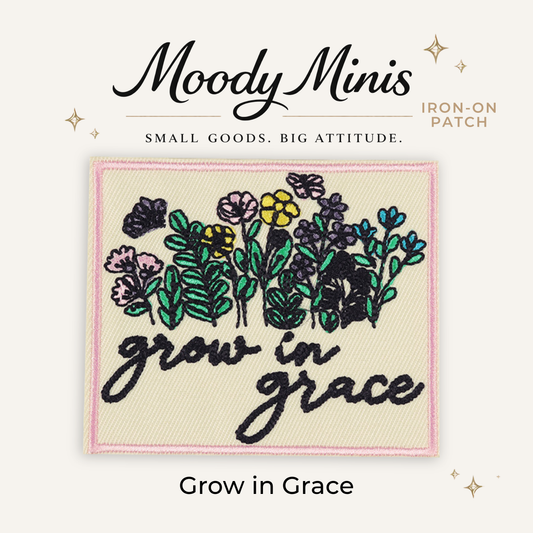 Grow in Grace Embroidered Patch