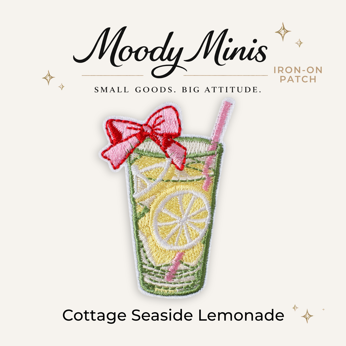 Cottage Seaside Lemonade Embroidered Patch