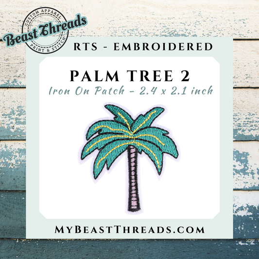Palm Tree 2 Embroidered Patch- RTS