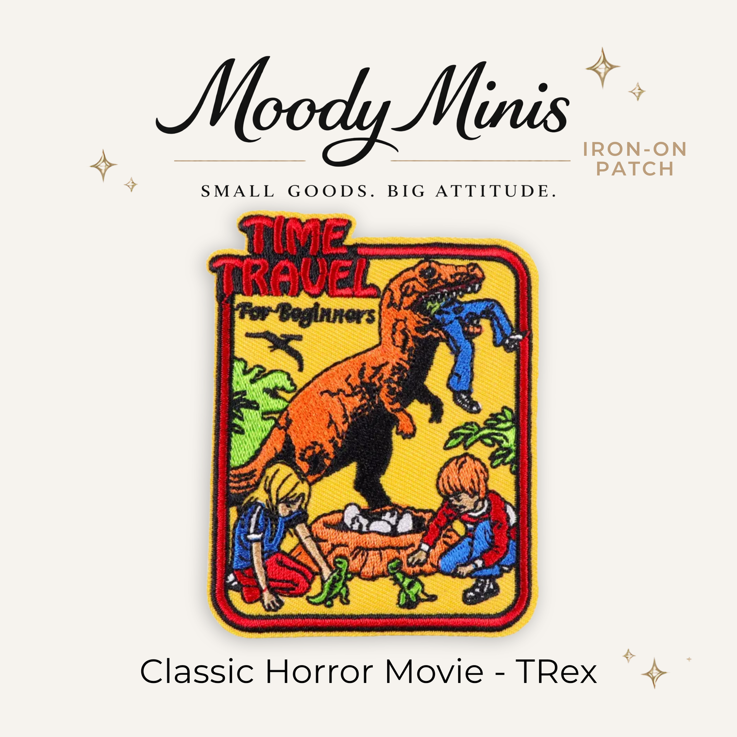 Classic Horror Movie TRex Embroidered Patch