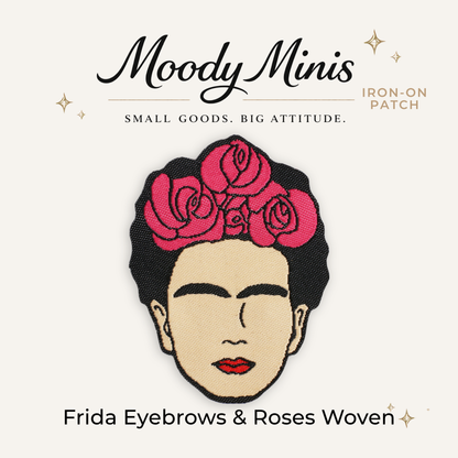 Frida Eyebrows & Roses Embroidered Patch