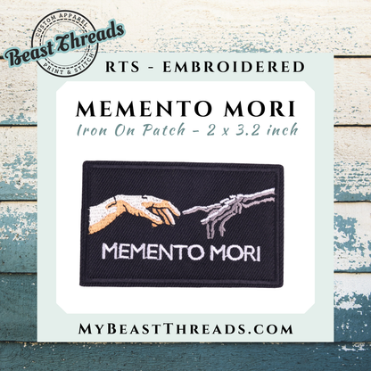 Memento Mori Embroidered Patch- RTS