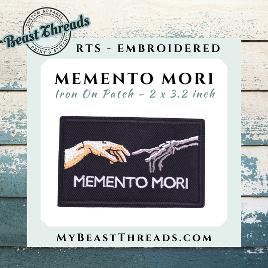 Memento Mori Embroidered Patch- RTS
