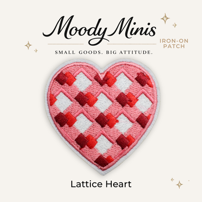 Lattice Heart Embroidered Patch- RTS