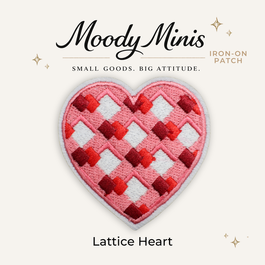 Lattice Heart Embroidered Patch- RTS