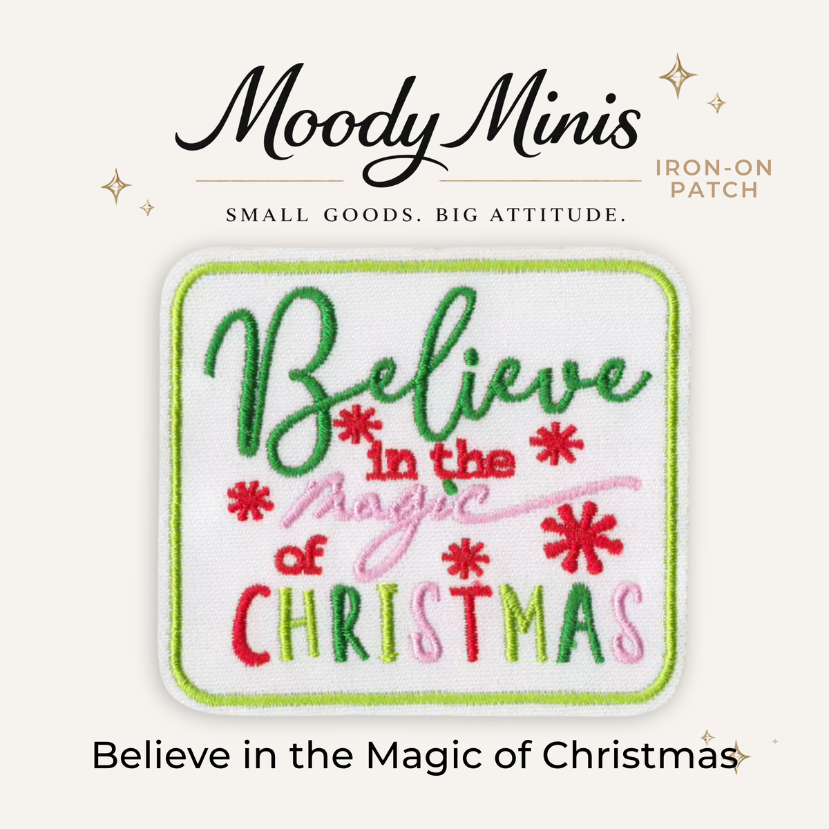 Believe in the Magic of Christmas Embroidered Patch