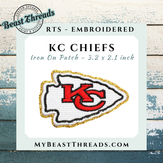 KC Chiefts Embroidered Patch- RTS