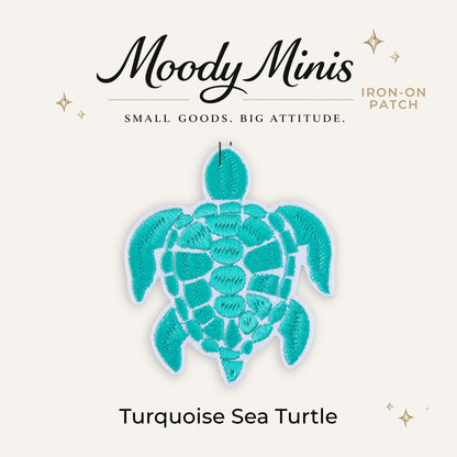 Turquoise Sea Turtle Embroidered Patch
