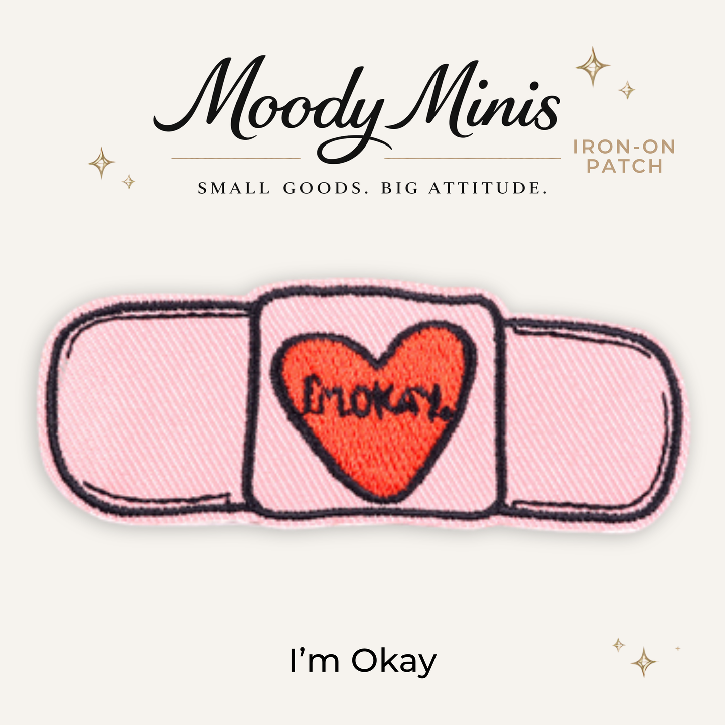 I'm Okay Embroidered Patch - RTS