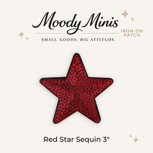 Red Star 3 in Sequin Patch- RTS