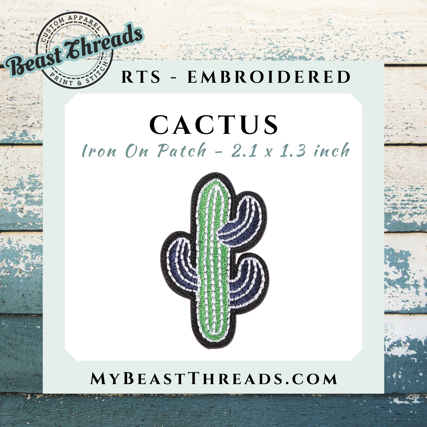 Cactus Embroidered Patch- RTS