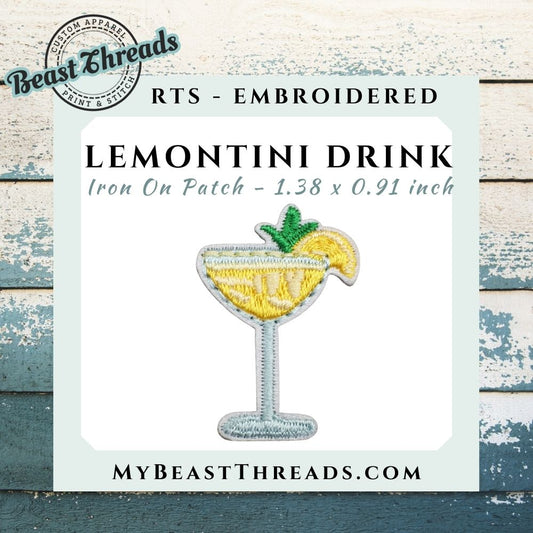Lemon Tini Embroidered Patch