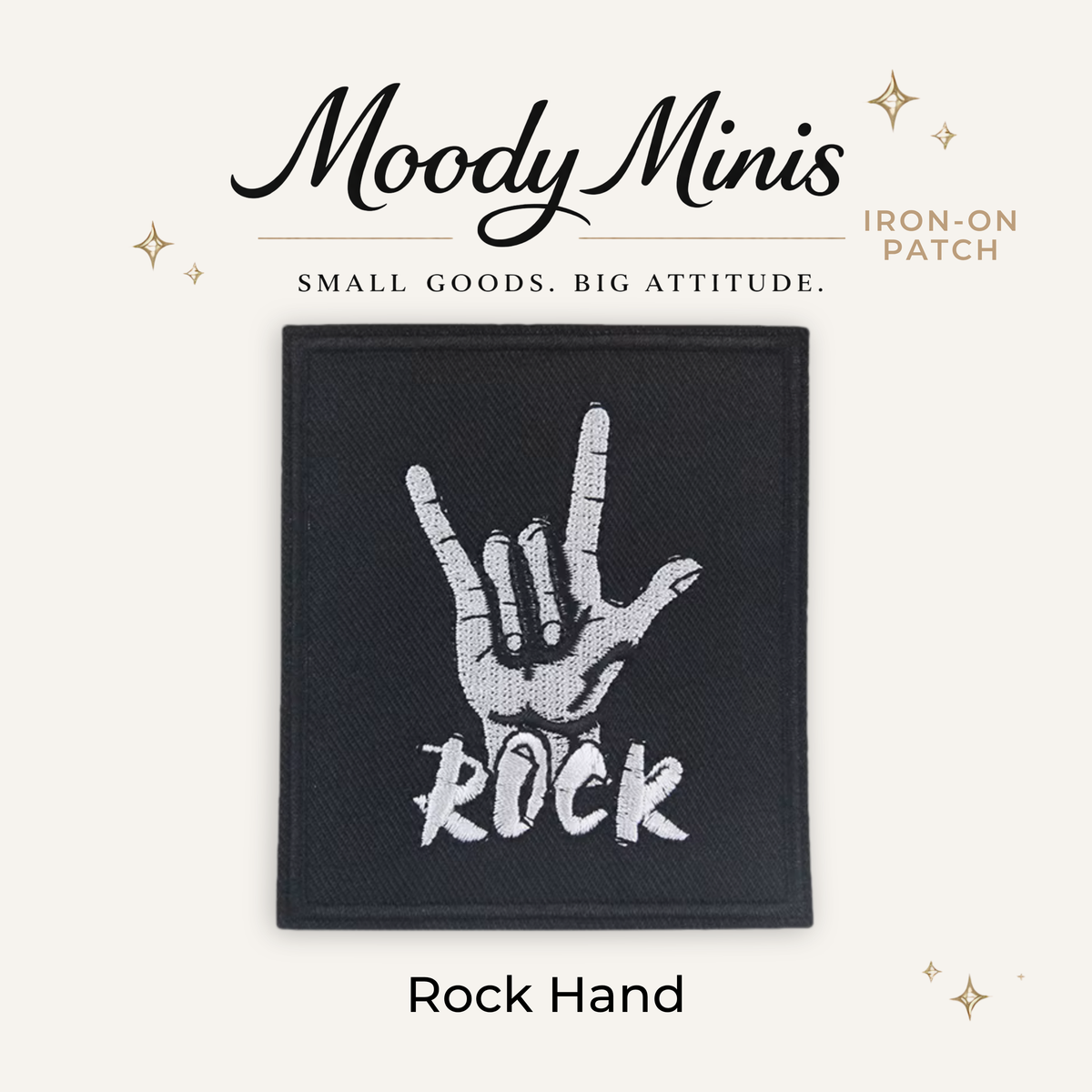 Rock Hand Embroidered Patch