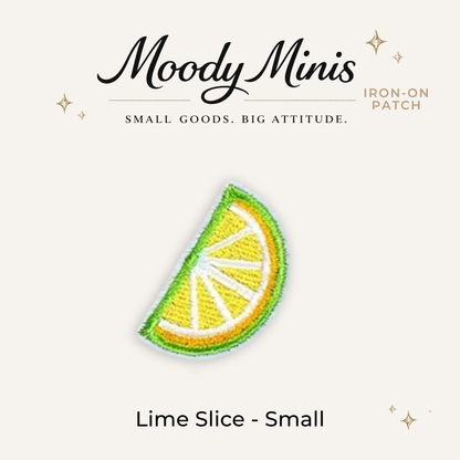 Lime Slice Embroidered Patch