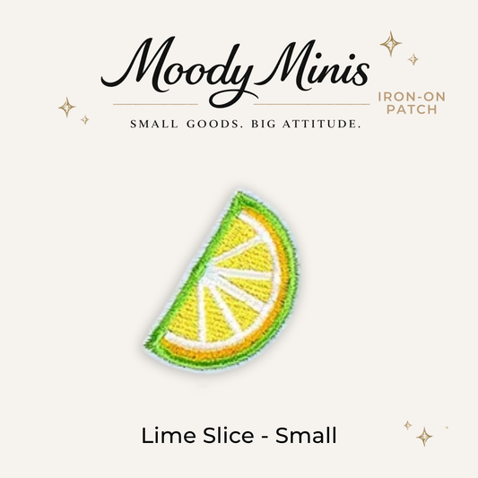Lime Slice Embroidered Patch