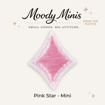 Pink Star Embroidered Patch- RTS