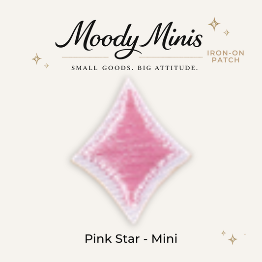 Pink Star Embroidered Patch- RTS