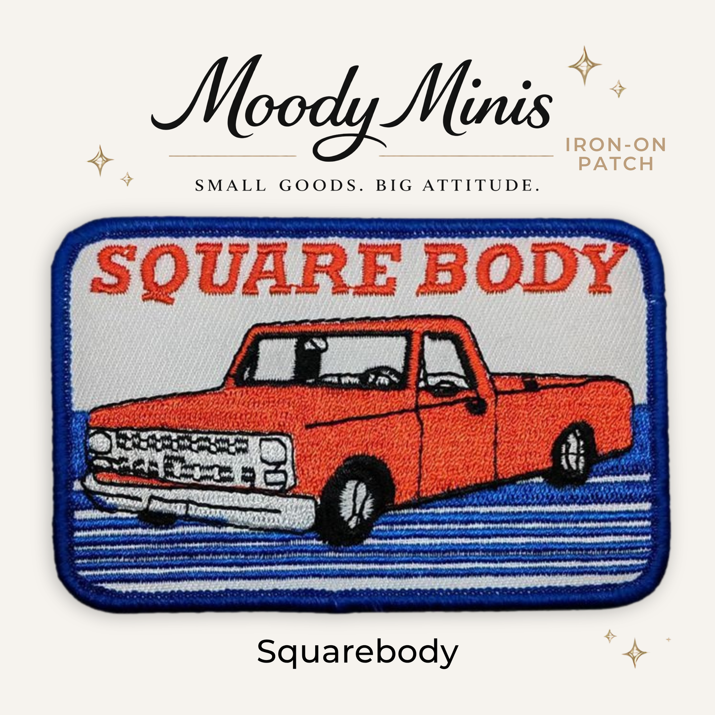 Square Body Embroidered Patch- RTS