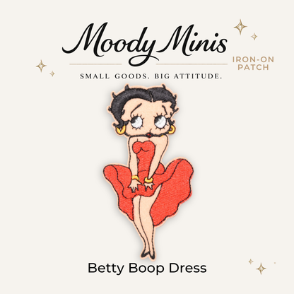 Betty Boop Dress Embroidered Patch- RTS