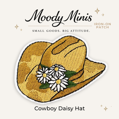 Cowboy Daisy Hat Embroidered Patch
