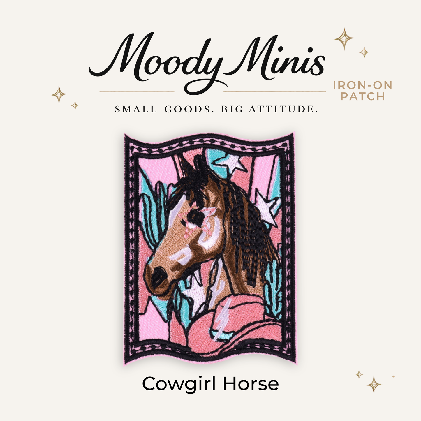 Cowgirl Horse Embroidered Patch