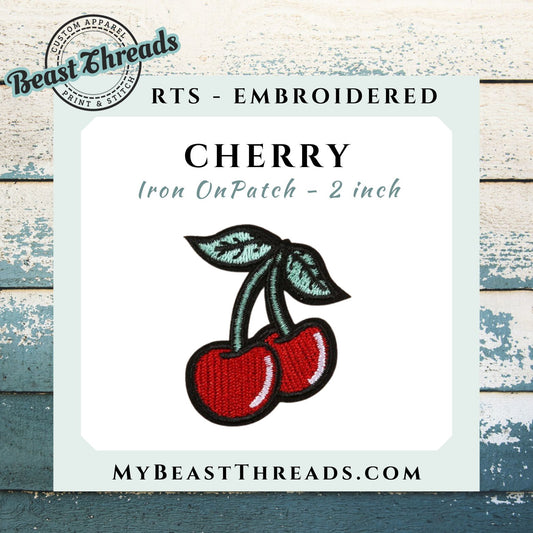 Cherry Embroidered Patch- RTS