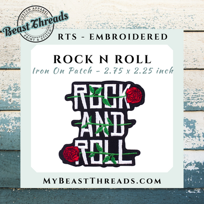 Rock N Roll Embroidered Patch