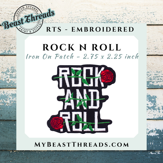Rock N Roll Embroidered Patch