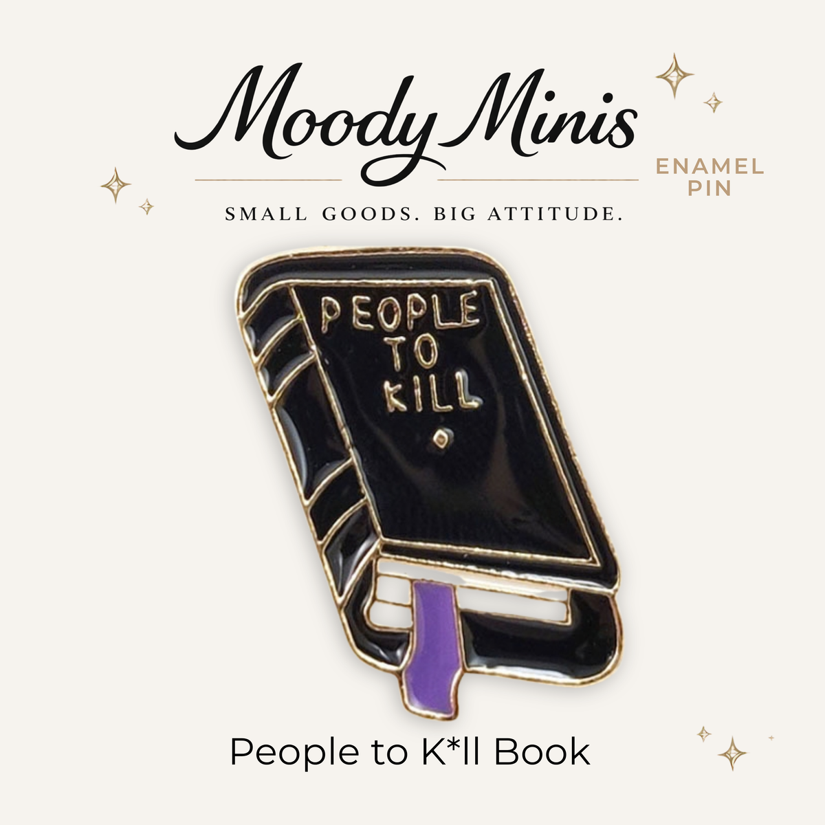 People to K*ll Book Enamel Pin