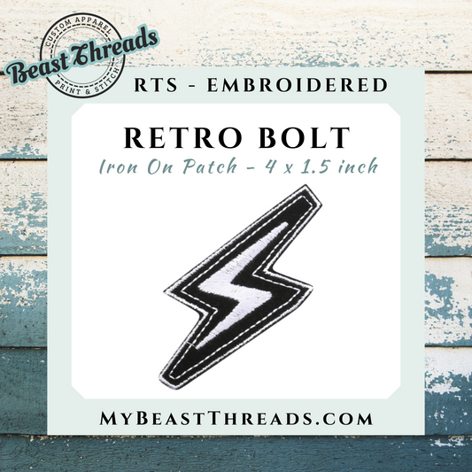 Retro Bolt Embroidered Patch - RTS