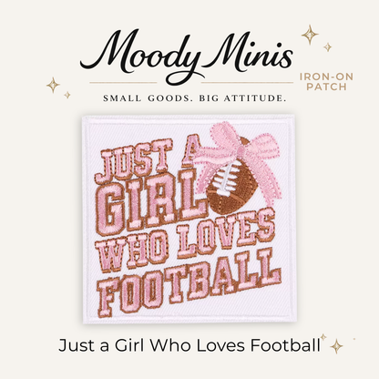 Just a Girl Who Loves Football Embroidered Patch