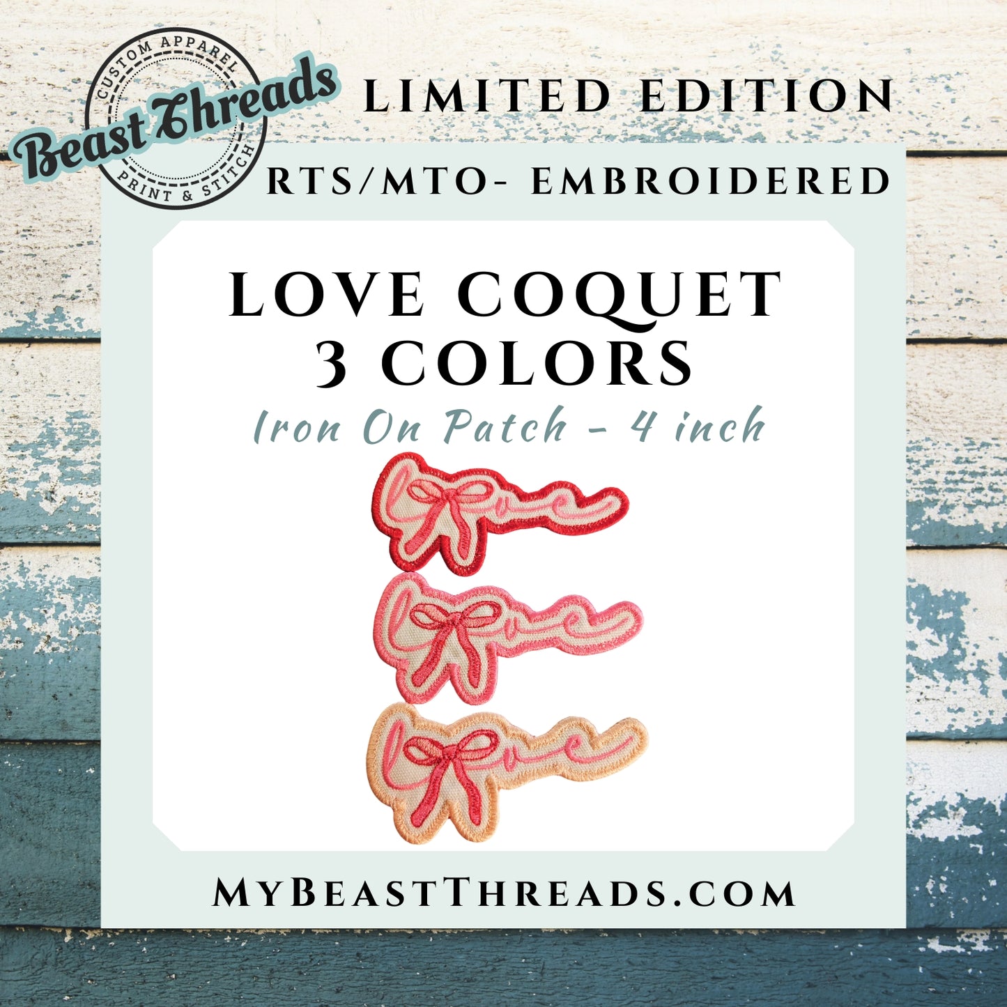 Love Coquet Embroidered Patch - RTS/MTO