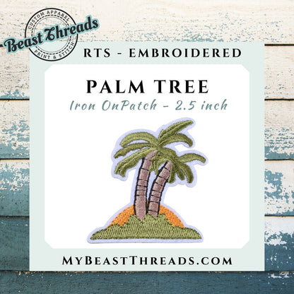Palm Tree Threads Palm Tree Embroidered Patch- RTS – Beast Threads LLC