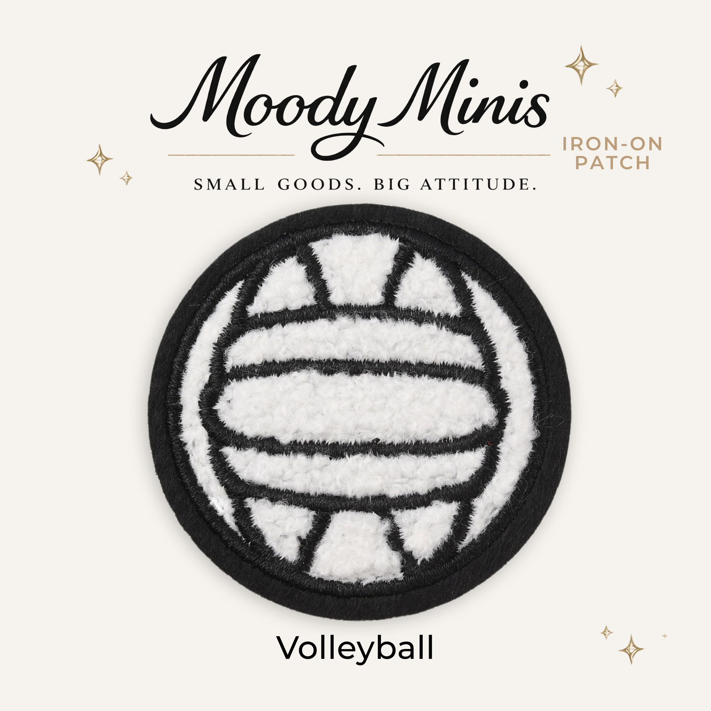 Volleyball Embroidered Patch - RTS