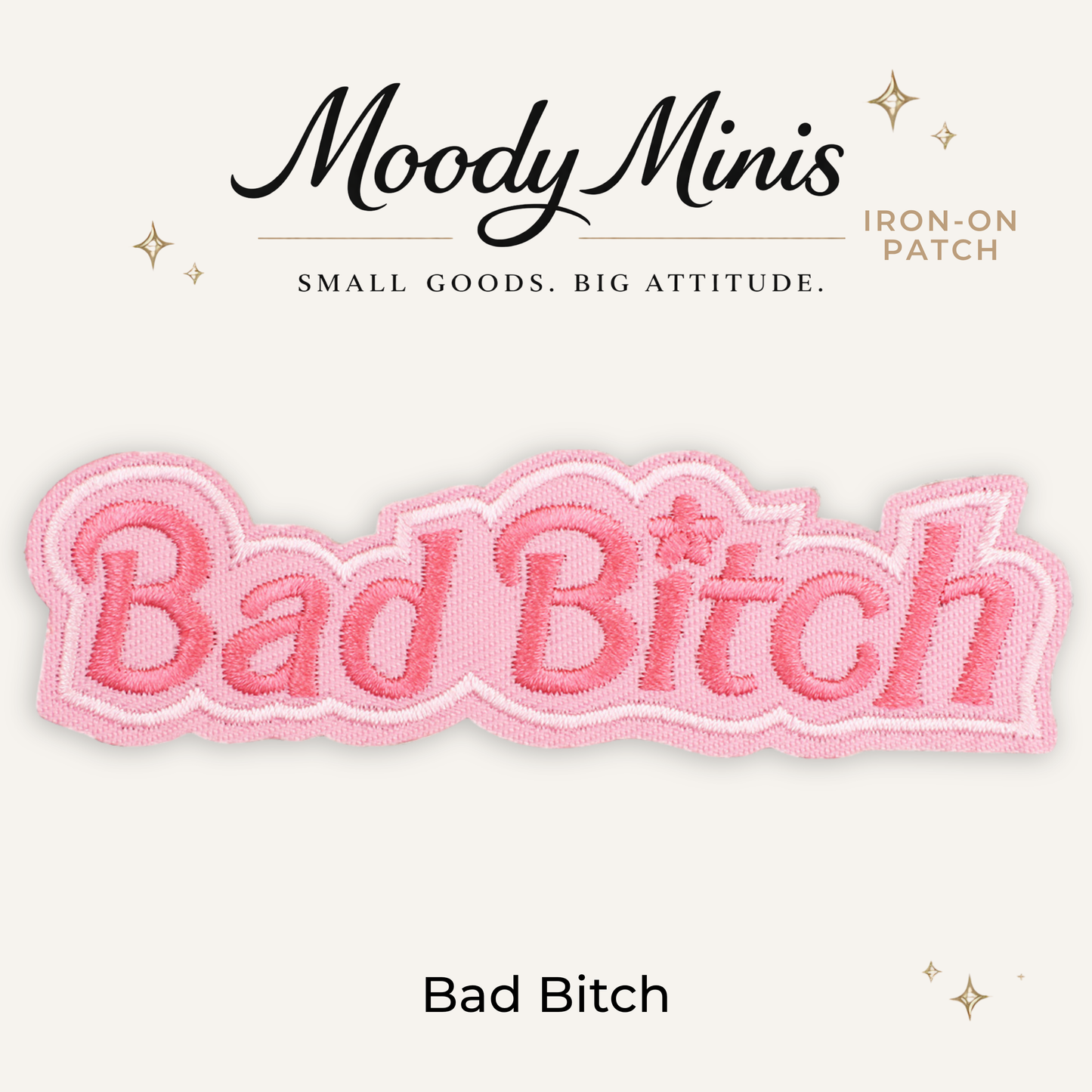 Bad Bitch Pink Embroidered Patch