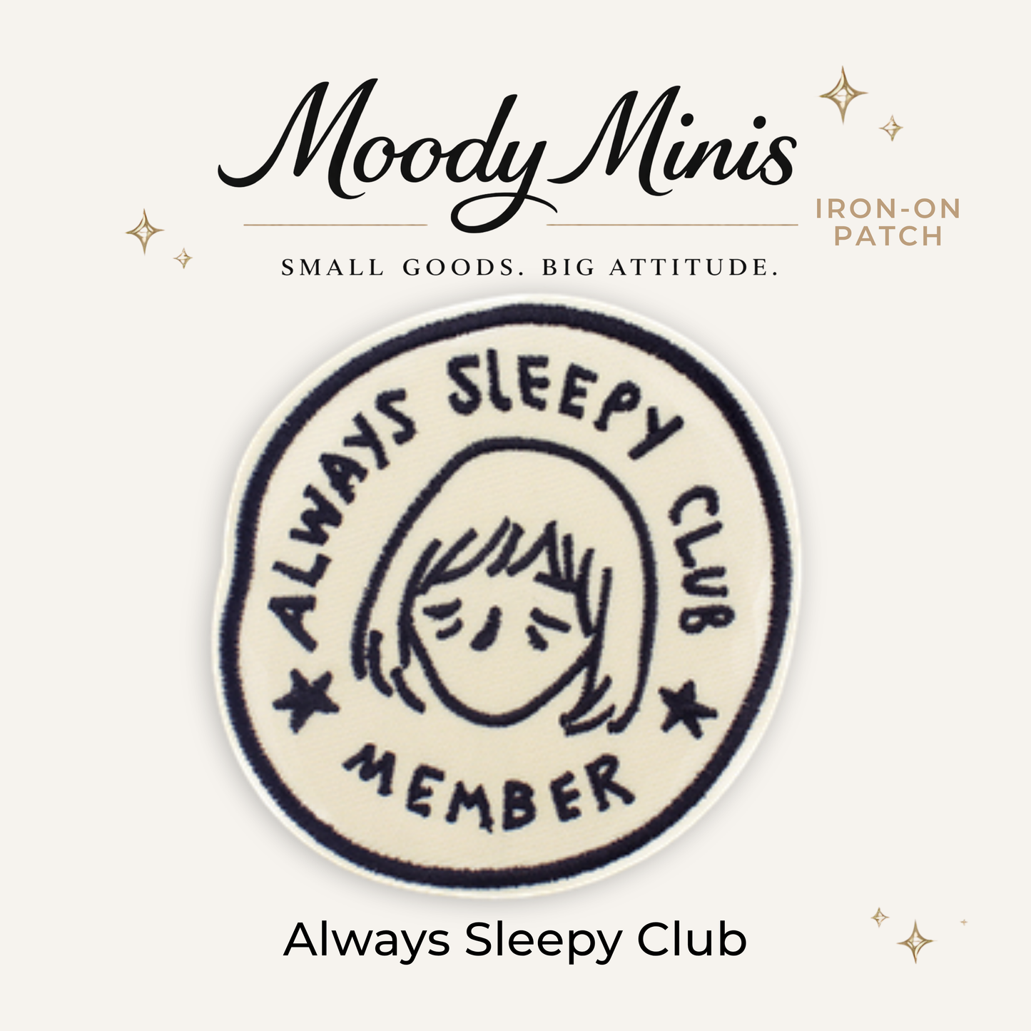 Always Sleepy Club Embroidered Patch - RTS