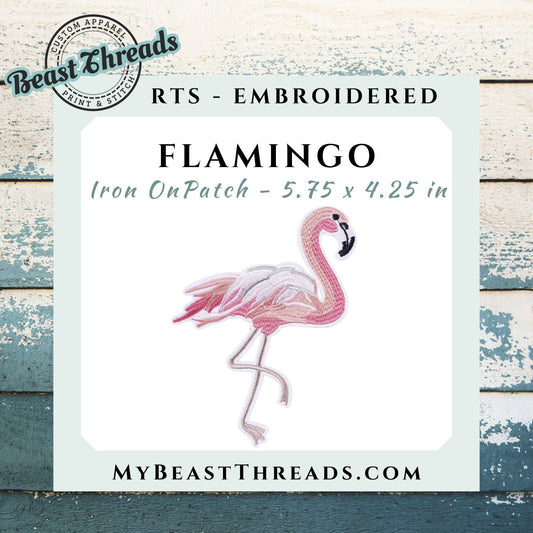 Flamingo Embroidered Patch - RTS
