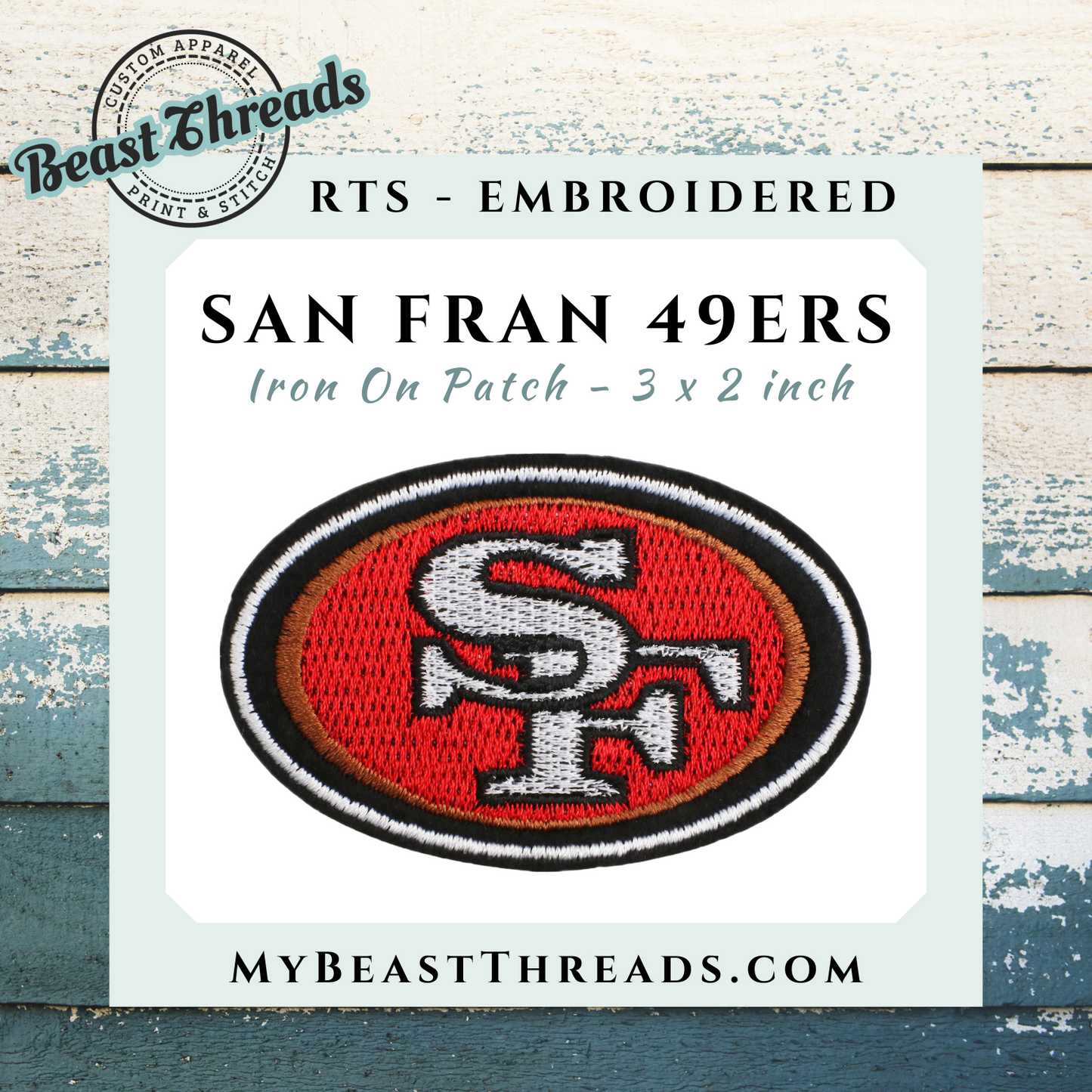 San Fran 49ers Embroidered Patch- RTS