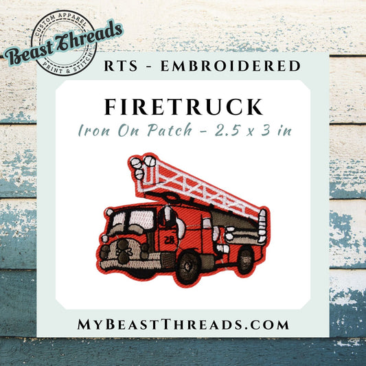 Firetruck Embroidered Patch- RTS