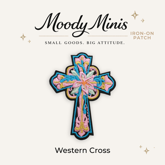 Western Cross Embroidered Patch
