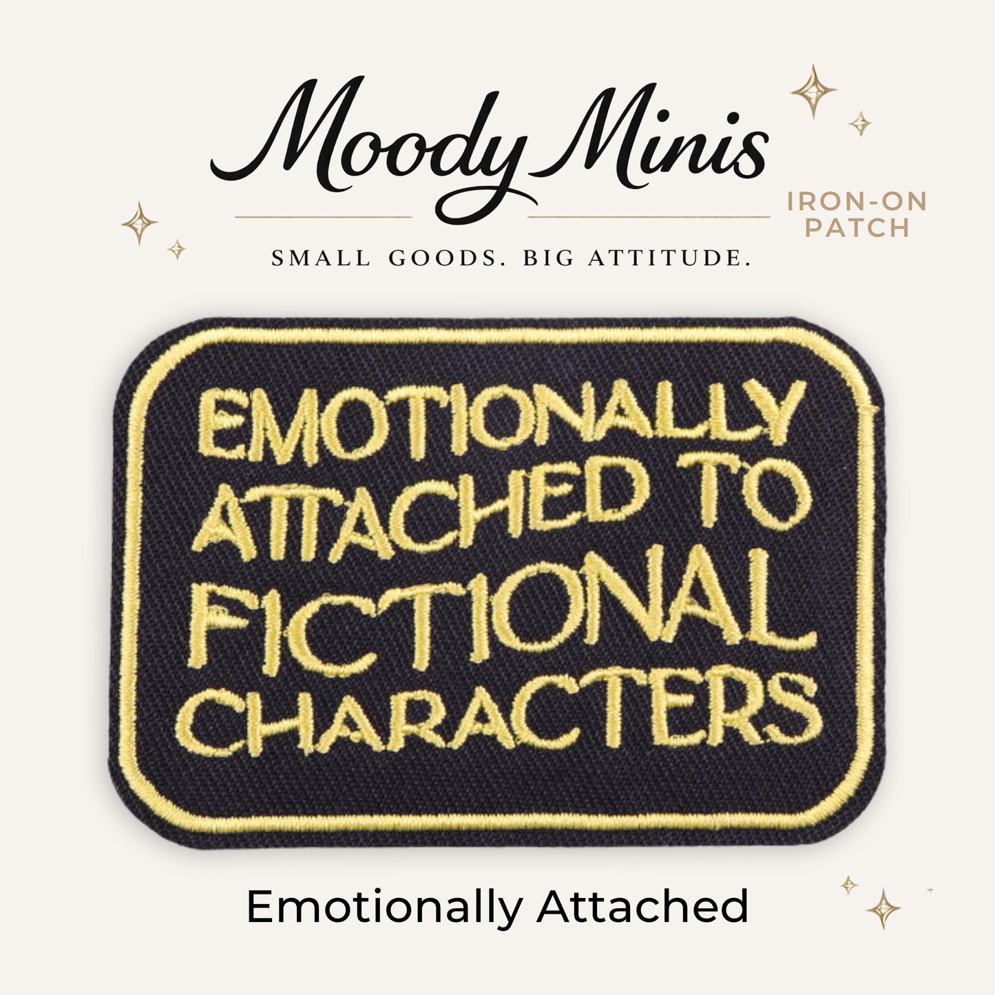 Attached to Fictional Character Embroidered Patch- RTS