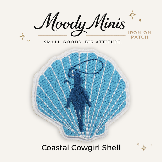 Coastal Cowgirl Shell Embroidered Patch