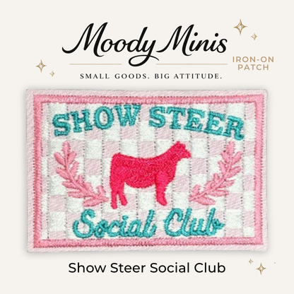 Show Steer Social Club Embroidered Patch