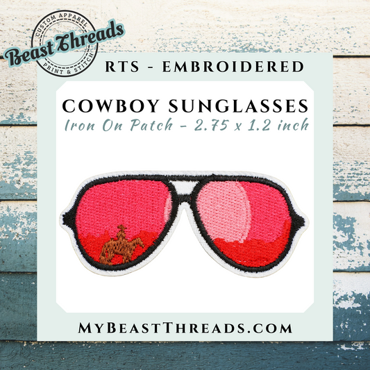 Cowbyw Sunglasses Embroidered Patch- RTS
