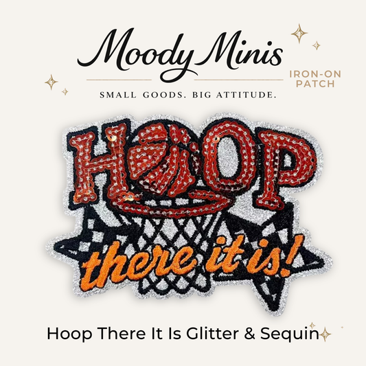 Hoop There It Is Embroidered Patch w/Sequin & Glitter
