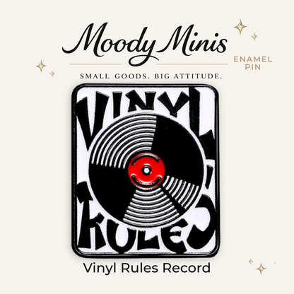 Vinyl Record Rules Enamel Pin