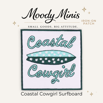 Coastal Cowgirl Surfboard Embroidered Patch